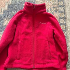 Pink Columbia zoo up fleece